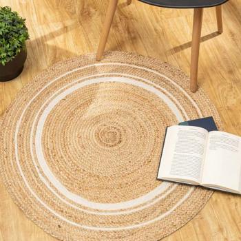 Brown-White Round Rug Manufacturers in Paramaribo